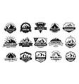 outdoors nature badges adventure emblem vintage vector image vector image