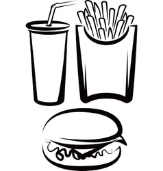 Fast food Royalty Free Vector Image - VectorStock
