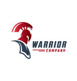 warrior head logo design vector image
