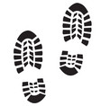 boot print icon on white background shoe vector image vector image