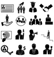 business people icons set vector image