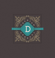 monogram logo template vector image vector image