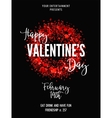valentines day party greeting card or flyer vector image
