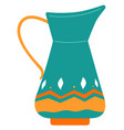 clay painted jug - flat design style single vector image