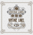 old vintage card with griffin and floral ornament vector image