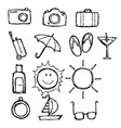 set of travel icon vector image