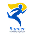 abstract runner symbol company logo template vector image