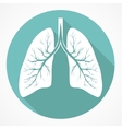 Lung human icon respiratory system healthy lungs Vector Image