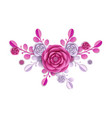 peony blossom and abstract florals pattern vector image vector image