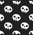seamless pattern with white skulls and crossing vector image