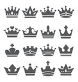crown set icon on white background vector image
