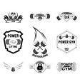 gym emblems logo design vector image