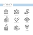 set of modern office line flat design icons vector image vector image