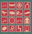 bicycle icon set basic style vector image