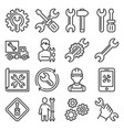 repair and settings icons set on white background vector image vector image