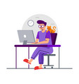 work from home flat vector image