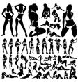 collection of women in bikini vector image