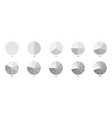 pie chart icons circle section graph 23456 vector image