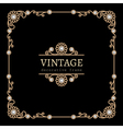 square gold jewelry frame vector image vector image