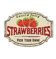 Retro strawberry Royalty Free Vector Image - VectorStock