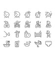 baby icon set vector image