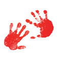 hand paint print set isolated white background vector image