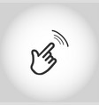 icon click hand isolated vector image