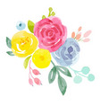 watercolor abstract floral composition vector image