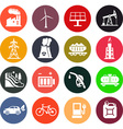 energy icons in color vector image