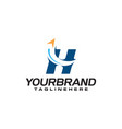 initial letter h logo with arrow shape letter b vector image