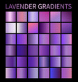 lavender gradients set for design purple vector image vector image