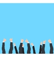 thumbs up and success gestures of many different vector image vector image