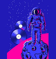 astronaut on moon vector image vector image