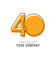 40 year anniversary template design vector image
