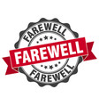 farewell stamp sign seal vector image