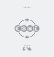 money transfer services - minimal icon vector image
