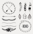 set with decorative ethnic elements vector image vector image
