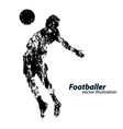 silhouette of a football player vector image