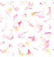 seamless pattern with floral petals vector image vector image