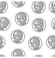 skull seamless pattern vector image