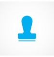 stamp icon vector image vector image