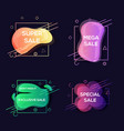 geometric colorful abstract banner vector image vector image