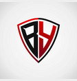 initials shield logo designs modern templates vector image