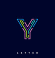 letter color template vector image