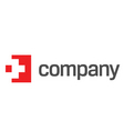 medicine red cross logo vector image vector image