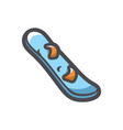 snowboards sports board icon cartoon vector image