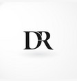 logo - monogram letter d and r - abstract style vector image vector image