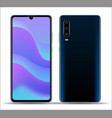 realistic smartphone mockups vector image