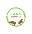 cow logo design template vector image vector image