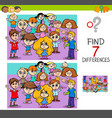 find differences with children characters vector image
